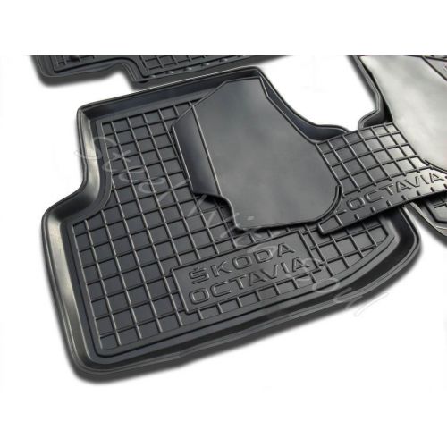  Av-Gumm Fully Tailored Rubber | Set of 5 Car Floor Mats Carpet for Skoda Octavia (3rd gen) 20132019