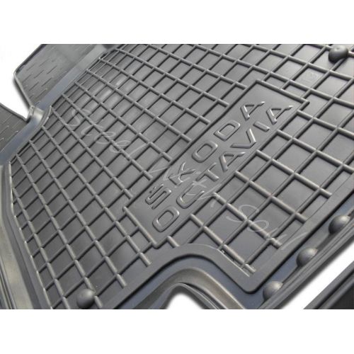  Av-Gumm Fully Tailored Rubber | Set of 5 Car Floor Mats Carpet for Skoda Octavia (3rd gen) 20132019