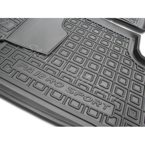  Av-Gumm Fully Tailored Rubber | Set of 5 Car Floor Mats Carpet for Mitsubishi Montero (Pajero) Sport 3rd gen 20162019