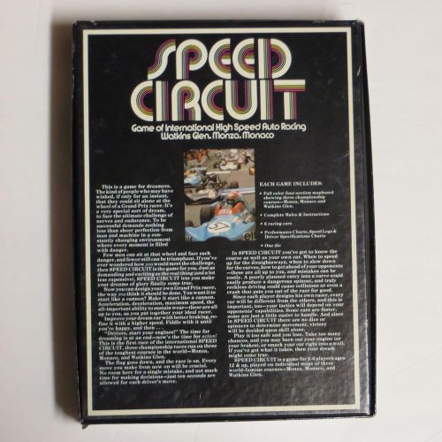  Avalon Hill Speed Circuit Bookshelf Game 1977