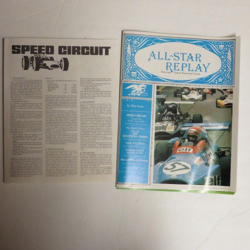  Avalon Hill Speed Circuit Bookshelf Game 1977