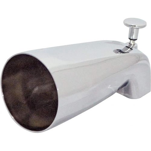  Avalon Plumbing Supply Tub Spout with Front Diverter, 1/2 inch IPS Inside Thread, Front End Threaded Spout, 5-1/4 inch Length, Chrome Finish