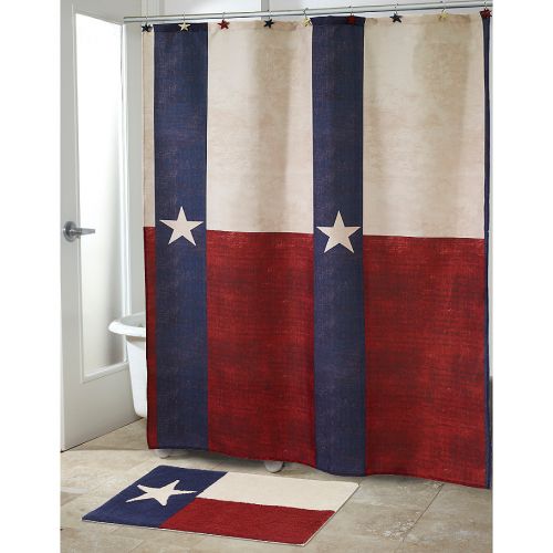  Avanti Texas State Flag Shower Curtain in RedWhiteBlue