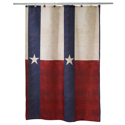  Avanti Texas State Flag Shower Curtain in RedWhiteBlue