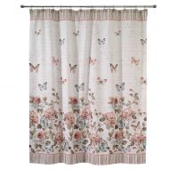 Avanti Butterfly Garden Shower Curtain in White