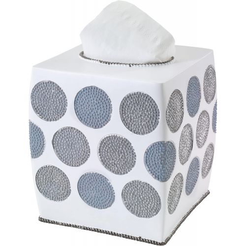  Avanti Linens Dotted Circles Tissue Cover, White