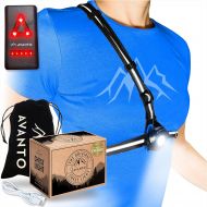 Avanto Lifestyle AVANTO PRO Chest Running Light for Runners and Joggers, Original, Adjustable Beam and Reflector, All in one Reflective Running Vest Gear, Safety Light, Headlamp Flashlights, USB LE