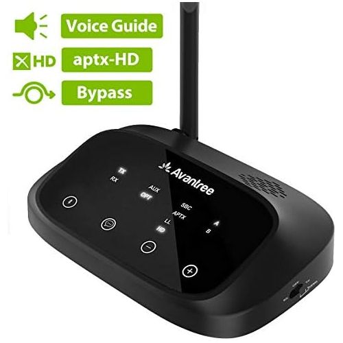  [아마존베스트]Avantree aptX HD Low Latency Long Range Bluetooth Transmitter Receiver for TV, Wireless Audio Adapter for Home Stereo, Optical AUX RCA, Dual Link, Extender, Splitter for Wire & Wir