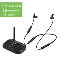 [아마존베스트]Avantree HT5006 Wireless Headphones Earbuds for TV Watching, Neckband Earphones Hearing Set w/Bypass Bluetooth Transmitter for Optical Digital, RCA, 3.5mm Ported TVs, Plug n Play,