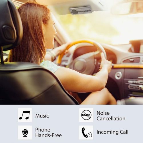  [아마존베스트]Avantree 10BS Hands-Free Bluetooth Visor Car Kit with Auto Power On Motion Sensor, Wireless in-Car Speakerphone Supports GPS, Music, Compatible with iPhone, Samsung, and Smartphone