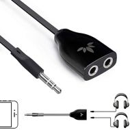 [아마존베스트]Avantree TR302 2-Way 3.5 mm Headphone Splitter, Aux Y Audio Adapter with Double Headphone Plug, Double Plug Headset Splitter Cable for iPhone Mobile Phones Smartphone Tablet MP3 wi