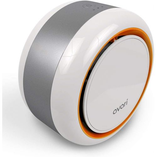  AVARI 500 Orange Desktop Personal Air Purifier for Filtering Personal Breathing Zone. Ultra Quiet Electro-Static Filters to 0.1 Micron