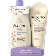 [아마존베스트]Aveeno Baby Calming Comfort Bath & Lotion Set with Natural Oat Extract, Lavender & Vanilla, 2 Items