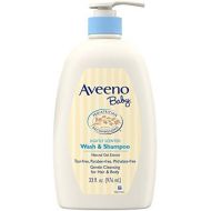 [아마존베스트]Aveeno Baby Gentle Wash & Shampoo with Natural Oat Extract, Tear-Free &, Lightly Scented, 33 fl. oz