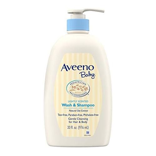  [아마존베스트]Aveeno Baby Gentle Wash & Shampoo with Natural Oat Extract, Tear-Free &, Lightly Scented, 33 fl. oz