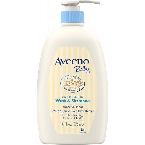  [아마존베스트]Aveeno Baby Gentle Wash & Shampoo with Natural Oat Extract, Tear-Free &, Lightly Scented, 33 fl. oz