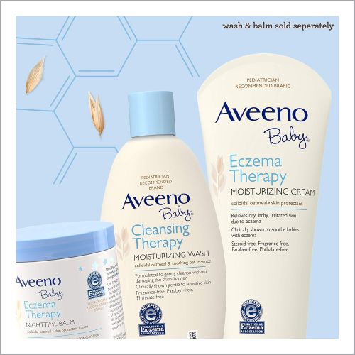  Aveeno Baby Eczema Therapy Moisturizing Cream with Natural Colloidal Oatmeal for Eczema Relief, 7.3 oz