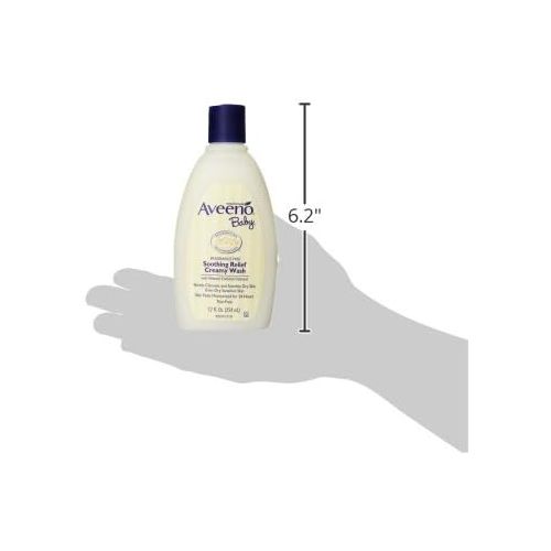  Aveeno Baby Soothing Relief Creamy Wash, 12 Fl Oz (Pack of 6)