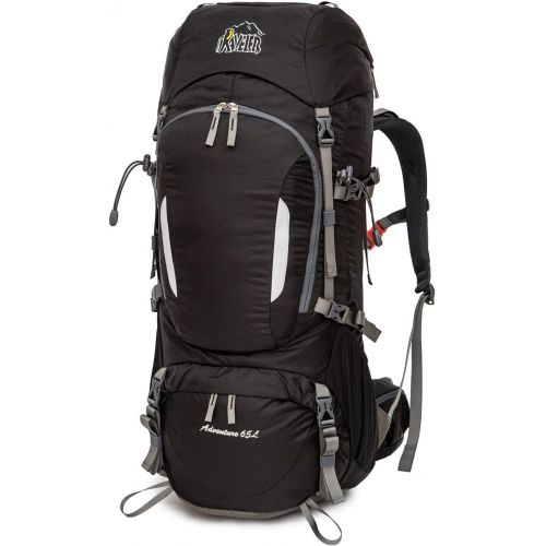  [아마존베스트]Aveler 65Liters/ 80Liters Unisex Lightweight Nylon Internal Frame Hiking Backpack with Integrated Rain Cover