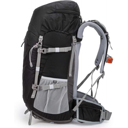  Aveler 50Liters Unisex Lightweight Nylon Internal Frame Hiking Backpack with Integrated Rain Cover