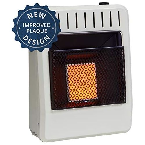  Avenger FDT1IRA Dual Fuel Ventless Infrared Gas Space Heater, 10K BTU, White