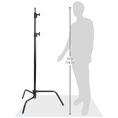 Avenger A2033FCB Steel 40-Inch C-Stand 33 with 2 Risers (Black)