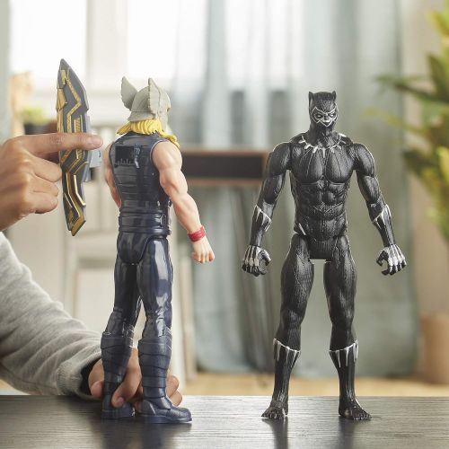  Avengers Marvel Titan Hero Series Blast Gear Deluxe Black Panther Action Figure, 12-Inch Toy, Inspired by Marvel Comics, for Kids Ages 4 and Up