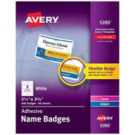 Avery Premium Personalized Name Tags, Print or Write, 2-13 x 3-38, 480 Adhesive Tags (44395)