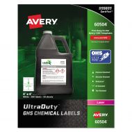 Avery UltraDuty GHS Chemical Labels for Laser Printers, Waterproof, UV Resistant, 4 x 4, 200 Pack (60504)