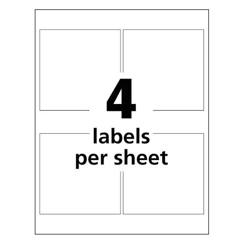  Avery UltraDuty GHS Chemical Labels for Laser Printers, Waterproof, UV Resistant, 4 x 4, 200 Pack (60504)