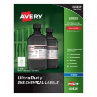 Avery UltraDuty GHS Chemical Labels for Pigment Inkjet Printers, Waterproof, UV Resistant, 2x4,500Pk (60525)