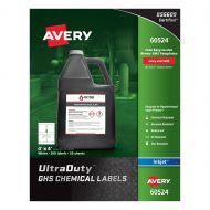 Avery UltraDuty GHS Chemical Labels for Pigment Inket Printers, Waterproof, UV Resistant, 4x4, 200Pk (60524)