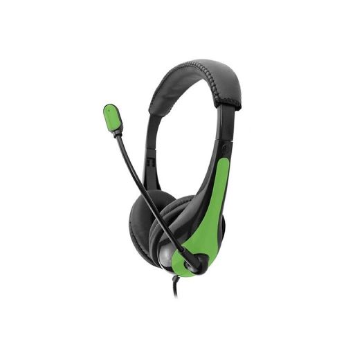  Avid-Genesis Avid AE-36 Green On-Ear Stereo Headphones with Boom Microphone (10-Pack)