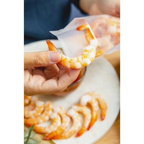  Avid Armor 100 SMALL Pint Vacuum Sealer Bags Size 5 x 8 for Food Saver, Seal a Meal Type and Sous Vide, BPA Free Heavy Duty Commercial Grade, Pre-Cut Embossed Storage Bag Universal Design Avi