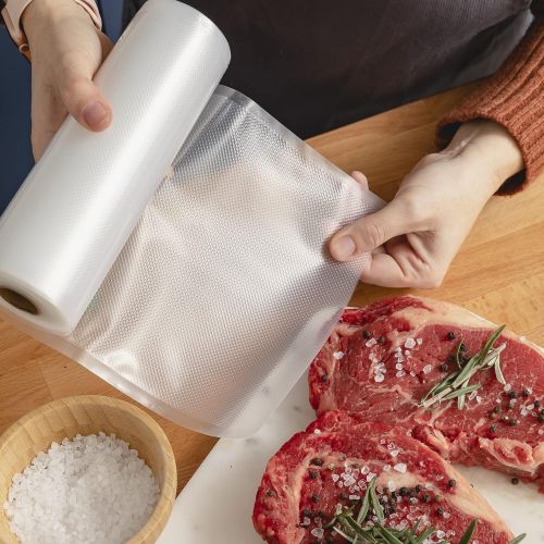  Avid Armor 2 Pack 8 x 50 Rolls Vacuum Sealer Bags for Food Saver, Seal a Meal Vac Sealers Heavy Duty Commercial, BPA Free, Sous Vide Vaccume Safe, Cut to Size Storage Bag 100 Total Feet Embos