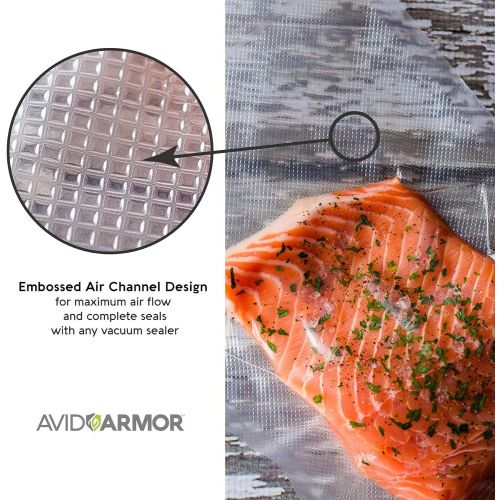  [아마존베스트]Avid Armor 200 Quart Vacuum Sealer Storage Bags Size 8 x 12 Inch for Food Saver, Seal a Meal Vac Sealers BPA Free, Heavy Duty Commercial Grade Freezer & Sous Vide Vaccume Safe Universal Pre-C