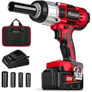 [아마존베스트]Avid Power 20V MAX Cordless Impact Wrench with 1/2Chuck, Max Torque 330 ft-lbs (450N.m), 3.0A Li-ion Battery, 4Pcs Driver Impact Sockets, 1 Hour Fast Charger and Tool Bag, Avid Pow