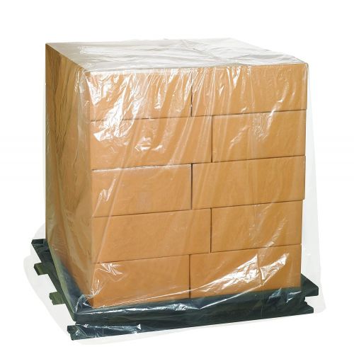  Aviditi PC130 Perforated Pallet Cover, 49 Length x 51 Width x 73 Height, 3 mil Thick, Clear (Case of 50)