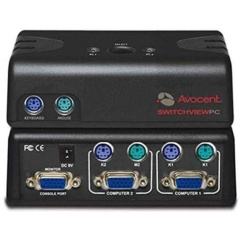  Avocent Switchview MM2 2 Port PS2 USB KVM Switch USB 2.0 Hub with Audio