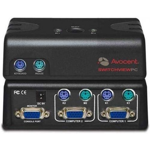  Avocent Switchview MM2 2 Port PS2 USB KVM Switch USB 2.0 Hub with Audio