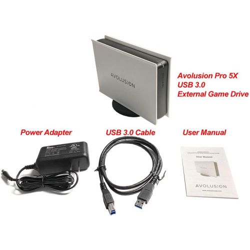  Avolusion PRO-5X Series 3TB USB 3.0 External Gaming Hard Drive for PS4 Original, Slim & Pro (White)