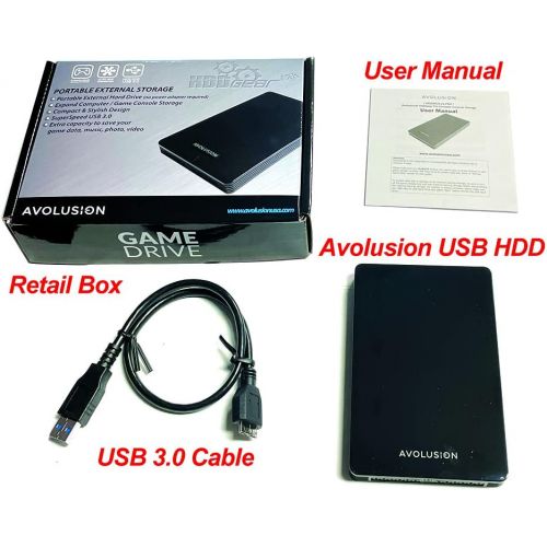  Avolusion HD250U3-Z1-PRO 320GB USB 3.0 Portable External Gaming Hard Drive (for PS4, Pre-Formatted) - 2 Year Warranty