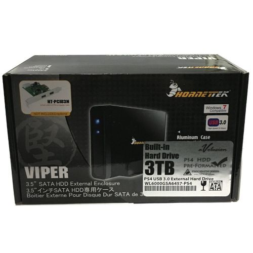  Avolusion HornetTek Viper 3TB (3000GB) 7200RPM 64MB Cache USB 3.0 External PS4 Hard Drive (PS4 Pre-Formatted) - PS4, PS4 Slim & PS4 Pro