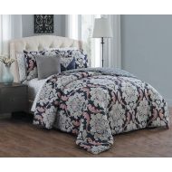 Avondale Manor Forte 10 Piece Bed in a Bag Set, King, Navy