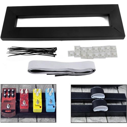  Awakingdemi Portable Guitar Effect Pedal Board Case Aluminum Alloy with adhesive backingTapes (S)