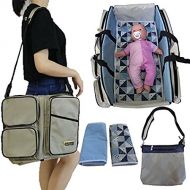 Awe Delight Stylish Diaper Bag Set/Converts to Travel Bassinet/Baby Changing Bags | Includes 2 Sheets &...