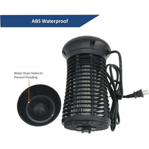  Awoco 18 W Outdoor Bug Zapper 4000V High Powered Electric Killer Fly Trap with 82” Extra Long Power Cord for Eliminating Flying Insects, Flies, Mosquitoes, and Moths