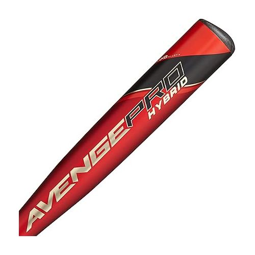  Axe Bat 2022 Avenge Pro Hybrid (-3) BBCOR Baseball Bat, Power Handle, Red/Gold (31