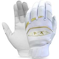 Axe Pro-Fit Batting Gloves White/Gold Cabretta Leather Youth L