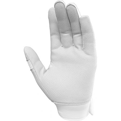  Axe Pro-Fit Batting Gloves White/Gold Cabretta Leather Youth L